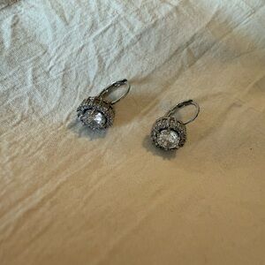 Elegant Silver Crystal Earrings